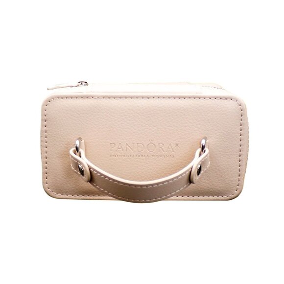PANDORA Tan Leather Jewelry Travel Box - Picture 5 of 6